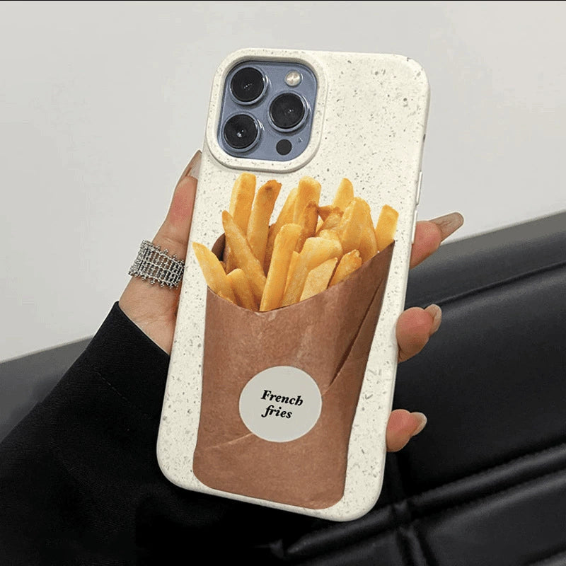 Fries Hamburger Pattern All Inclusive Shock Proof Phone Case For iPhone 16 Pro Max 15 14 13 11