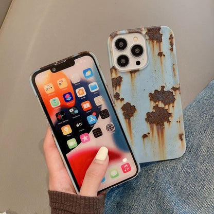 Double Layer Drop Proof Retro Worn Out Phone Case For iPhone 16 Pro Max 15 14 13