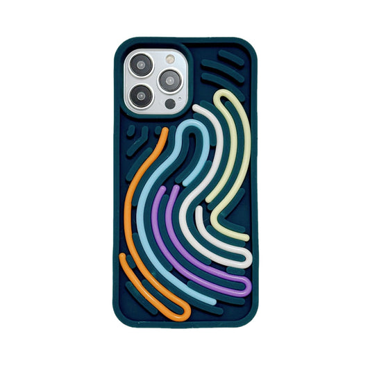 iPhone Case with Colorful Lines for 12/13/14/15/16 pro/promax