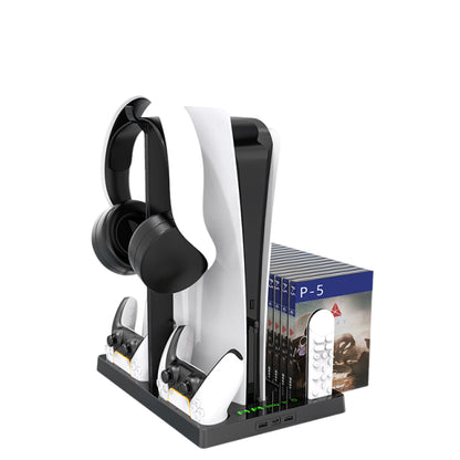Host Cooling Bracket with Game Disc Storage &USB Charging for PS5