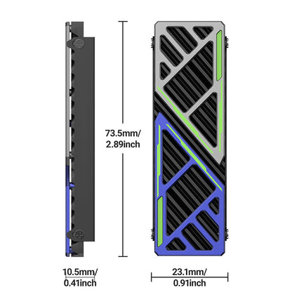 SSD Heatsink Fast Thermal Cooling with Adjustable Fit for M.2 2280