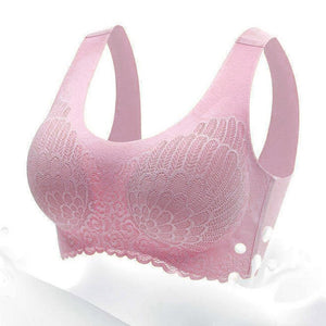 Women's latex non-marking bras, lace beauty back non-stiffening sports bras，Push Up Shock-Proof Comfort Bra