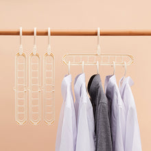 Load image into Gallery viewer, Multi-Function Multi-Layer Folding Magic Hanger with Nine Holes, Plastic Storage Rack Closet Organizers