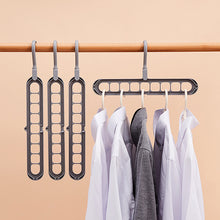 Load image into Gallery viewer, Multi-Function Multi-Layer Folding Magic Hanger with Nine Holes, Plastic Storage Rack Closet Organizers
