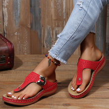 Load image into Gallery viewer, Ladies Golden Buckle Summer Sandals Women&#39;s Outdoor Toe Sandals