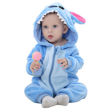 Load image into Gallery viewer, MICHLEY Children&#39;s animal one-piece romper baby plus size romper baby flannel romper