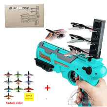 Load image into Gallery viewer, with 10pc plane Airplane Launcher Bubble Catapult Plane Toy Airplane Toys for Kids plane Catapult Gun Shooting Game Toys Outdoor Sport Toys