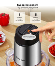 Load image into Gallery viewer, ELEKCHEF Electric Food Processor Chopper Two Speeds 1.8L Glass Bowl Blender Meat Grinder For Baby Food Vegetables Onion Garlic