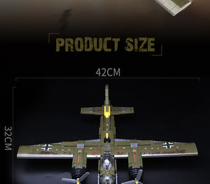 559pcs Military Ju-88 Bombing Plane Building Block WW2 Helicopter Army Weapon Soldier Model Bricks Kit Toy for Children