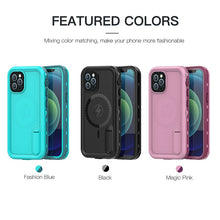 Load image into Gallery viewer, IP68 Real Waterproof Phone Case For iPhone 12 Pro Max 12 Mini 12 Pro Underwater Diving Water Proof Hide Bracket Phone Covers