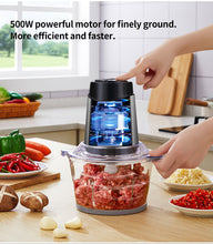 Load image into Gallery viewer, ELEKCHEF Electric Food Processor Chopper Two Speeds 1.8L Glass Bowl Blender Meat Grinder For Baby Food Vegetables Onion Garlic