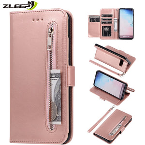 Leather Zipper A52 A72 Case For Samsung Galaxy Cover