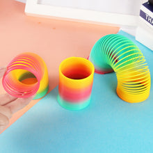 Load image into Gallery viewer, Rainbow Spring Coil Circle Toys Games Magical Folding Plastic Funny Child  Early Educational Creative Gift for Children