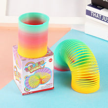 Load image into Gallery viewer, Rainbow Spring Coil Circle Toys Games Magical Folding Plastic Funny Child  Early Educational Creative Gift for Children