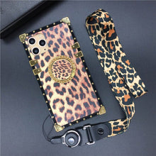 Load image into Gallery viewer, Luxury Leopard Print Case For iPhone 12 PRO 13 X XS XR Soft Silicone Square Cover Phone Case for iphone 11 Pro MAX 7 Plus 8 6S