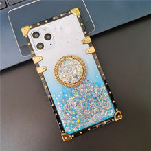 Load image into Gallery viewer, Luxury Glitter Star Gold Square Case For iPhone 12 Pro Max 11 13 X XS XR 6s 7 8 Plus 3D Sequins Colorful Gradient Phone Cover