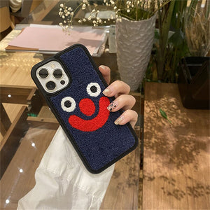 Korean Cute Fuzzy Plush Funny Phone Case For iPhone 11 12 13 Pro XS Max X XR 7 8 Plus Kawaii Winter Soft Shockproof Back Cover