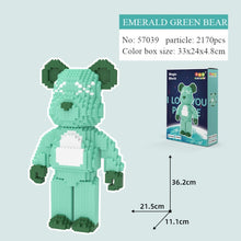 Load image into Gallery viewer, Color Net Red Love Violent Bear Series Assemble Building Block Toy Model Bricks With Lighting Set Antistress Toys For Kids Gift